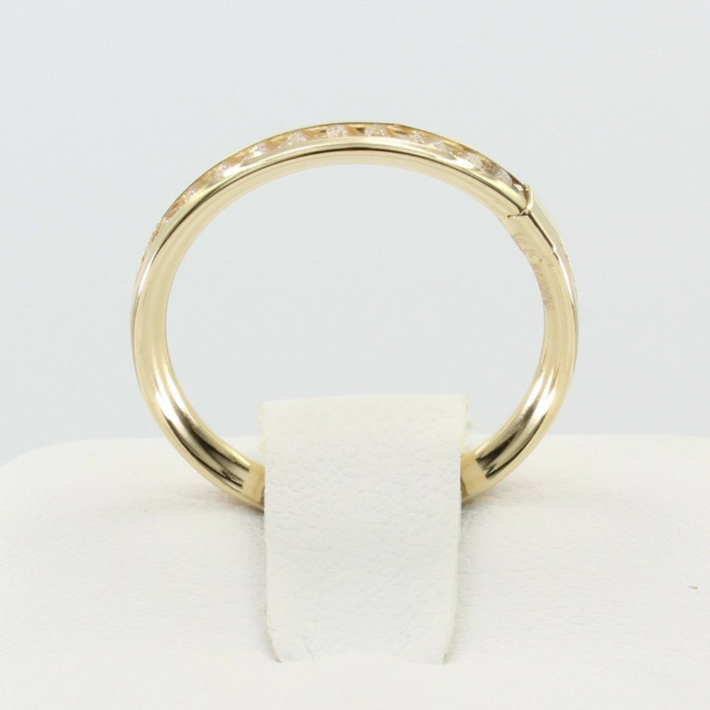 Dainty 14k Yellow Gold Eternity Wedding Band 2 pc - Picture 12 of 12
